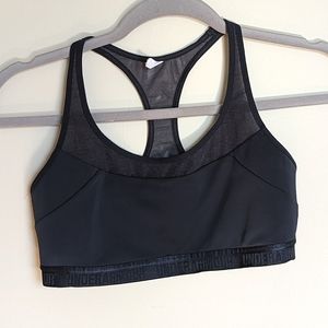 Under Armour Charcoal Grey Compression Mesh Racerback Sports Bra